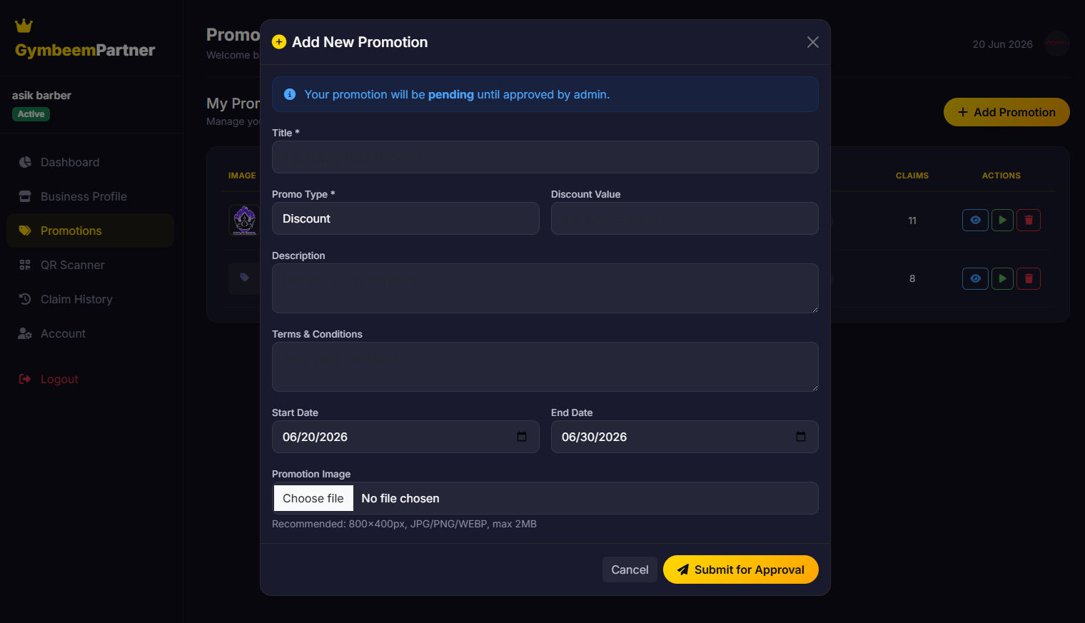 Add Promotion